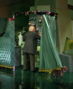 Pay no attention to the man behind the curtain... Wizard of Oz